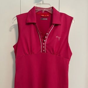 Puma pink golf/ tennis sport sleeveless shirt